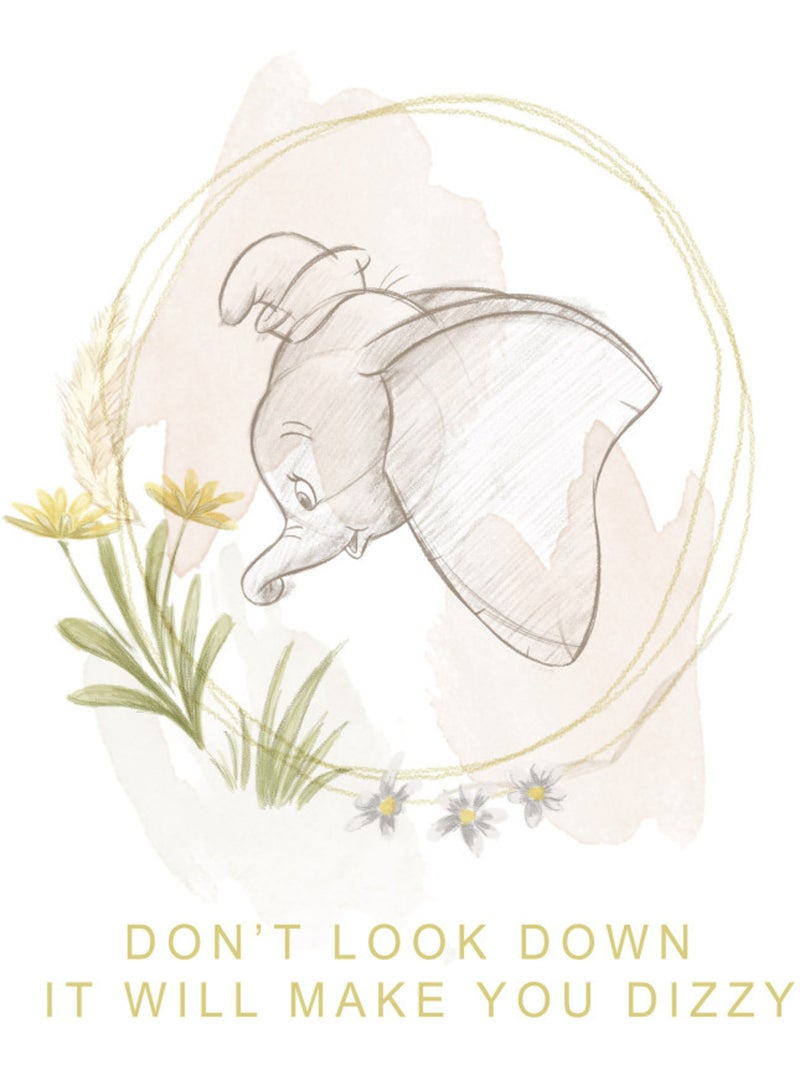Tableau mural disney dumbo don't look down 40x40 cm Multicolore - Kiabi