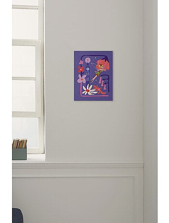 Tableau mural disney fée clochette flower city 40x30 cm