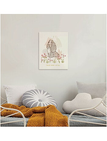 Tableau mural disney la belle et le clochard true and loyal 40x30 cm