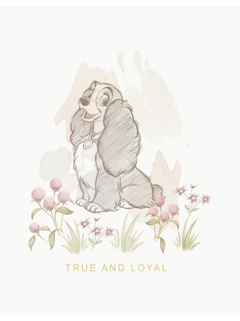 Tableau mural disney la belle et le clochard true and loyal 40x30 cm Multicolore - Kiabi