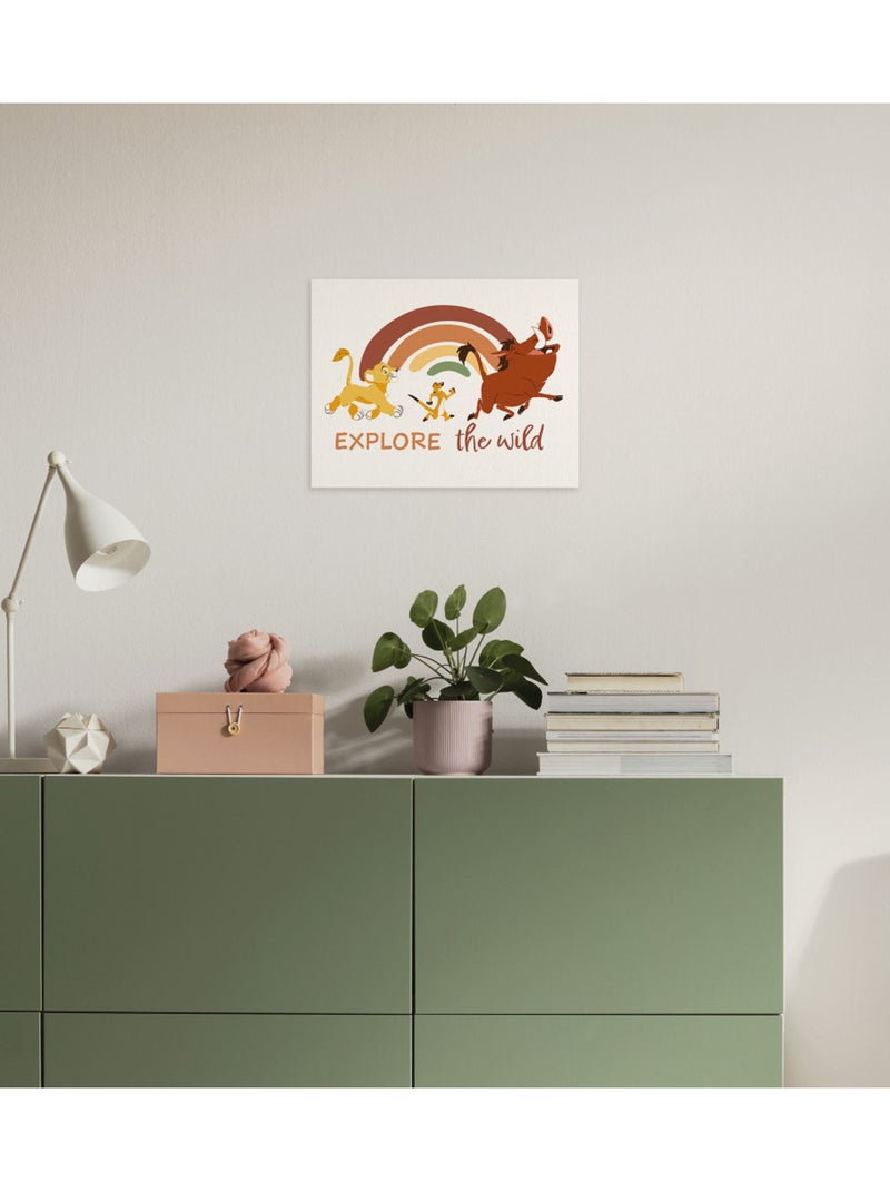 Tableau mural disney le roi lion explore the wild 40x30 cm Multicolore - Kiabi