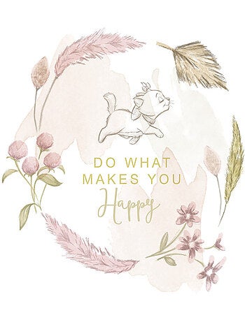 Tableau mural disney les aristochats -do what makes you happy 40x30 cm