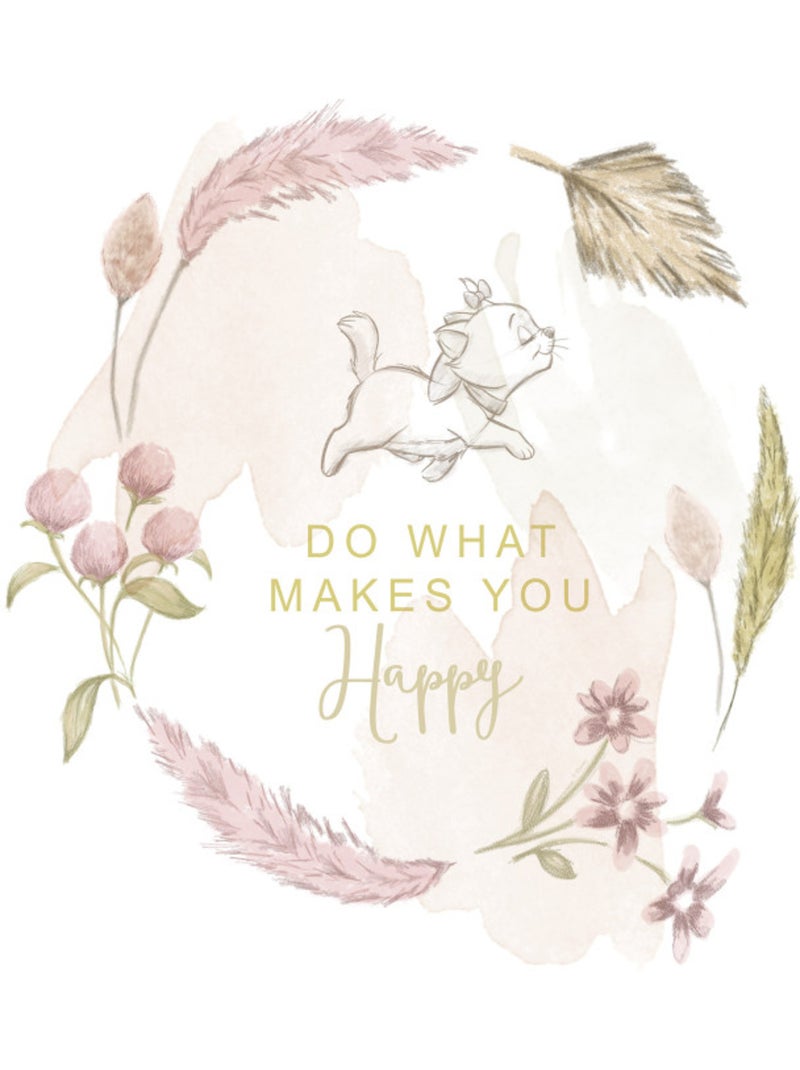 Tableau mural disney les aristochats -do what makes you happy 40x30 cm Multicolore - Kiabi