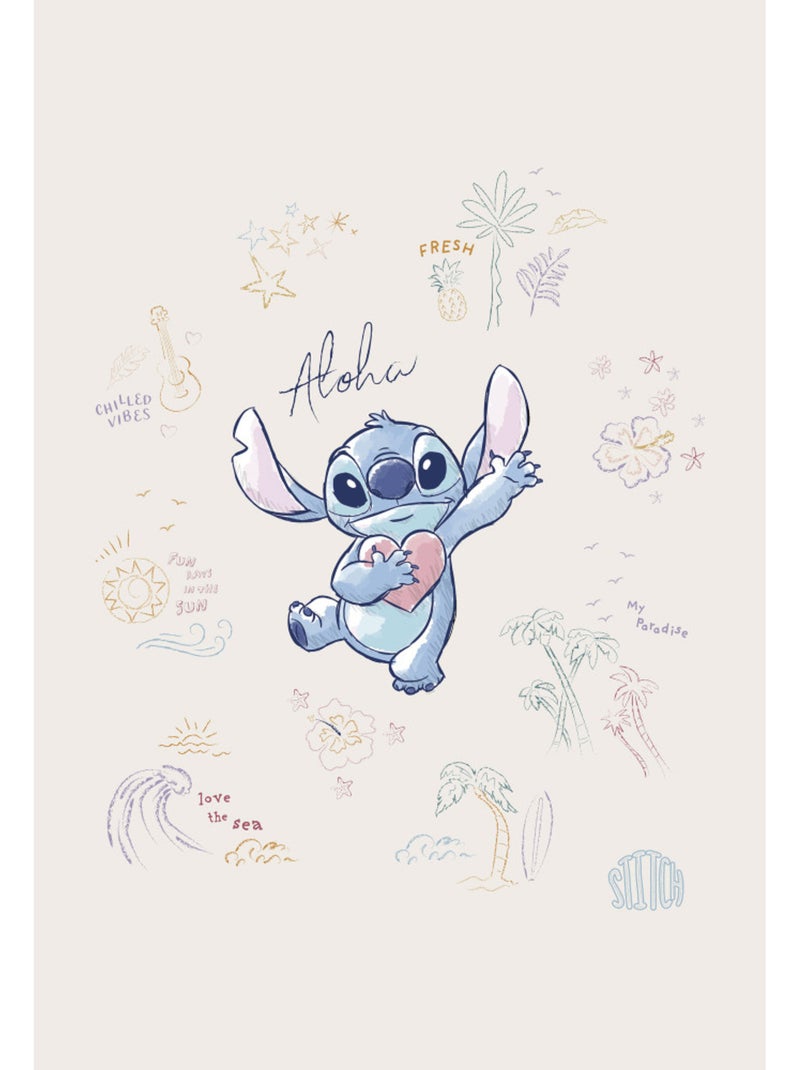 Tableau mural disney lilo and stitch in the sun 90x60 cm Multicolore - Kiabi