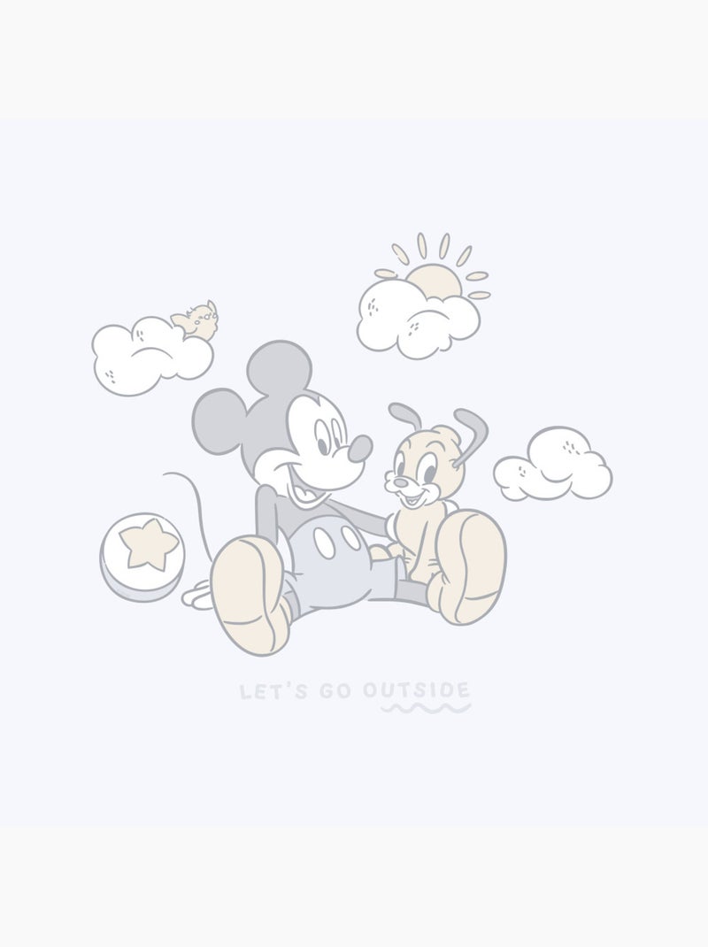 Tableau mural disney mickey mouse let's go outside 40x40 cm Multicolore - Kiabi