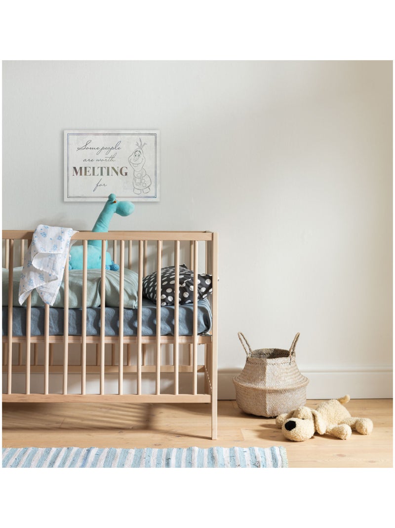 Tableau mural la reine des neiges olaf stay here 40x30 cm Multicolore - Kiabi