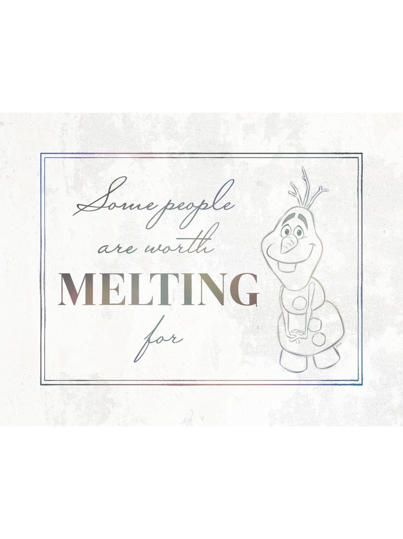 Tableau mural la reine des neiges olaf stay here 40x30 cm Multicolore - Kiabi