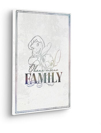 Tableau mural lilo & stitch family goals 40x30 cm