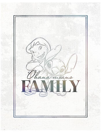 Tableau mural lilo & stitch family goals 40x30 cm