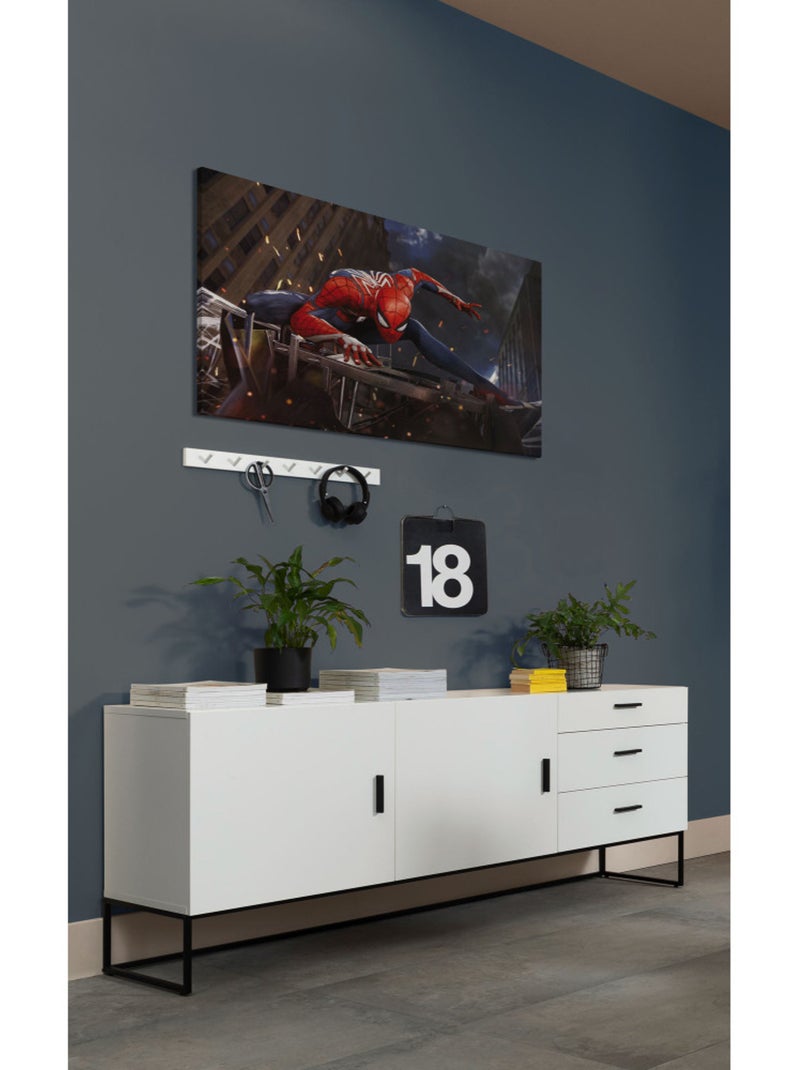 Tableau mural marvel spider-man landing 60x90 cm Multicolore - Kiabi