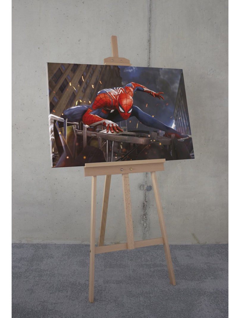 Tableau mural marvel spider-man landing 60x90 cm Multicolore - Kiabi