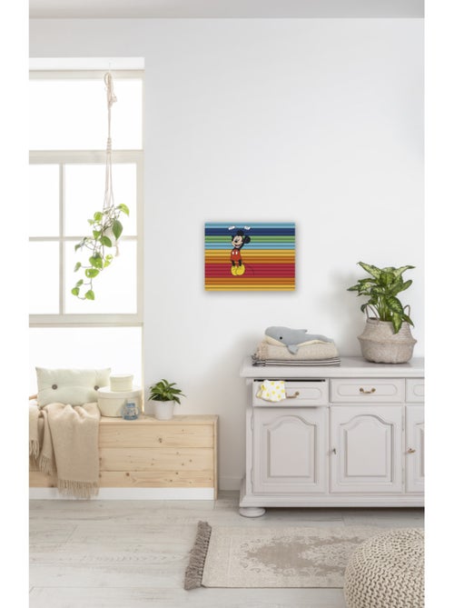 Tableau mural mickey band of color 40x30 cm - Kiabi