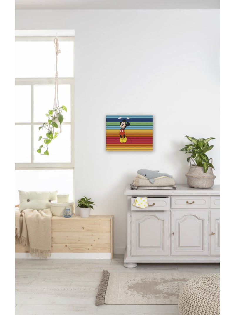 Tableau mural mickey band of color 40x30 cm Multicolore - Kiabi