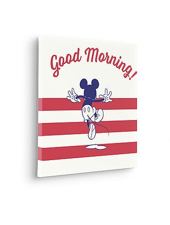Tableau mural mickey good morning 40x40 cm