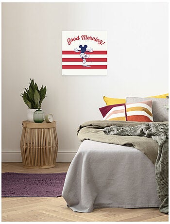 Tableau mural mickey good morning 40x40 cm