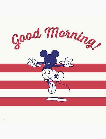 Tableau mural mickey good morning 40x40 cm