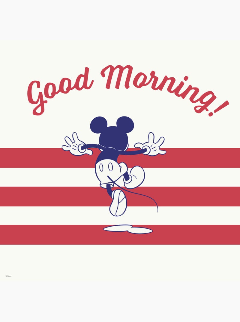 Tableau mural mickey good morning 40x40 cm Multicolore - Kiabi