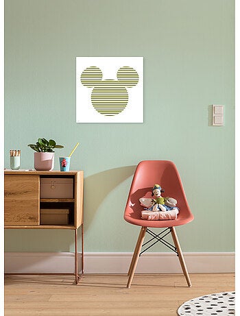 Tableau mural mickey horizontal stripes 40x40 cm