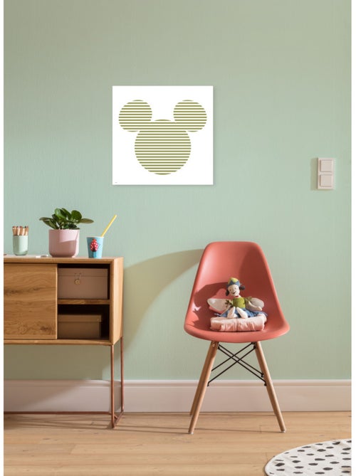 Tableau mural mickey horizontal stripes 40x40 cm - Kiabi