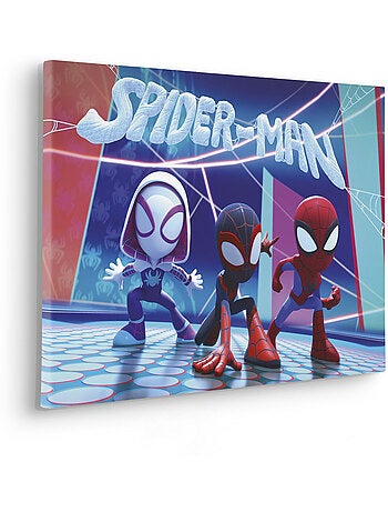 Tableau mural spidey et ses amis extraordinaires glowy spideys 40x60 cm