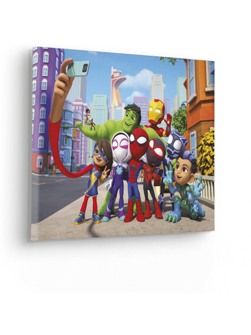Tableau mural spidey et ses amis extraordinaires selfie 30x40 cm Multicolore - Kiabi
