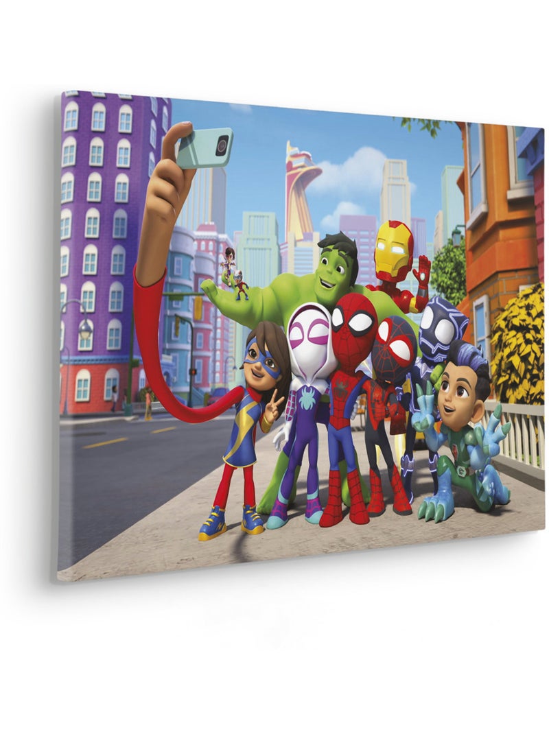 Tableau mural spidey et ses amis extraordinaires selfie 40x60 cm Multicolore - Kiabi