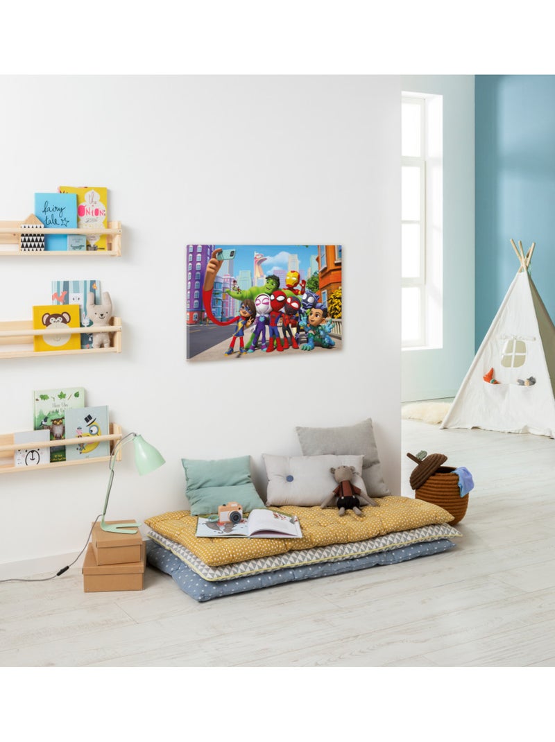 Tableau mural spidey et ses amis extraordinaires selfie 40x60 cm Multicolore - Kiabi