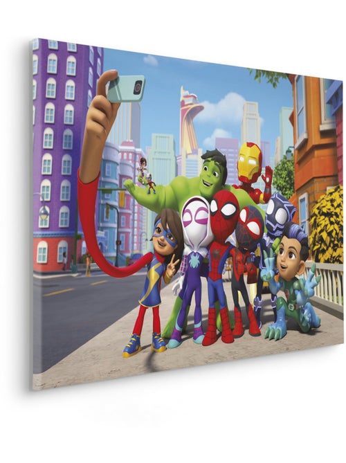 Tableau mural Spidey et ses amis extraordinaires Selfie 60x90 cm - Kiabi