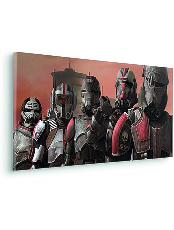 Tableau mural star wars bad batch squad 40x90 cm