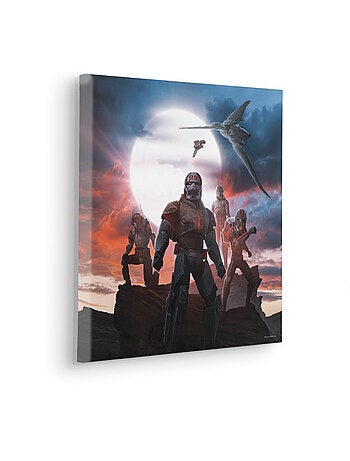 Tableau mural star wars bad batch strong team 40x40 cm