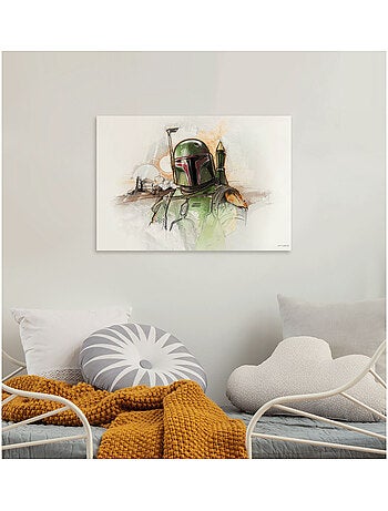 Tableau mural star wars boba fett sketch 40x60 cm