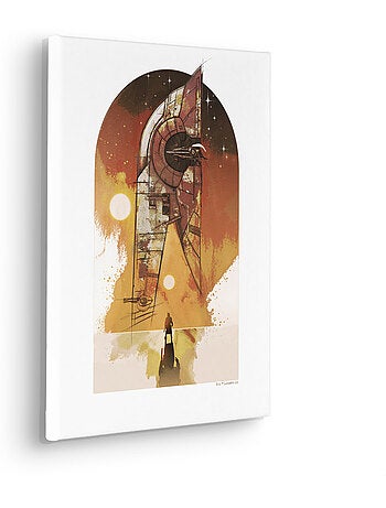 Tableau mural star wars boba fett starship 40x30 cm