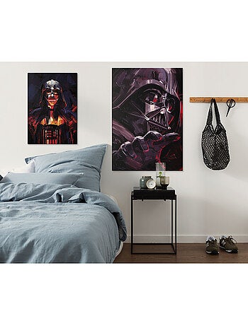 Tableau mural star wars darth vader flaming 60x40 cm