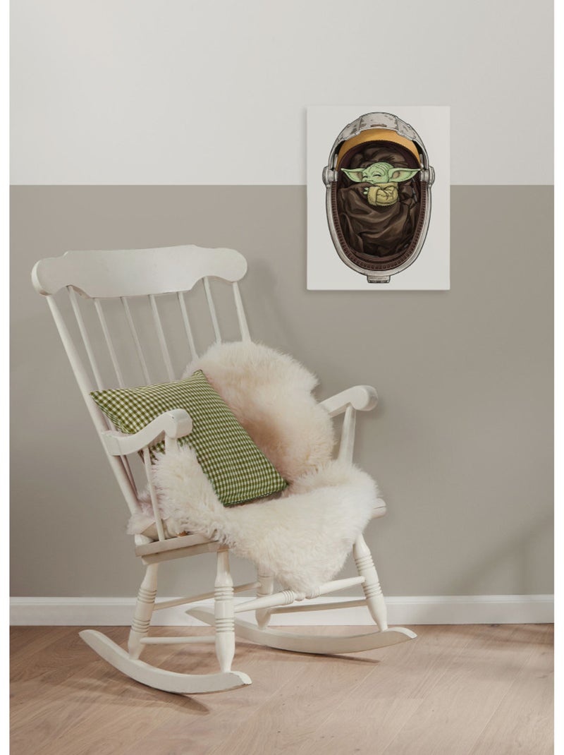 Tableau mural star wars the mandalorian grogu sleeping 40x30 cm Multicolore - Kiabi