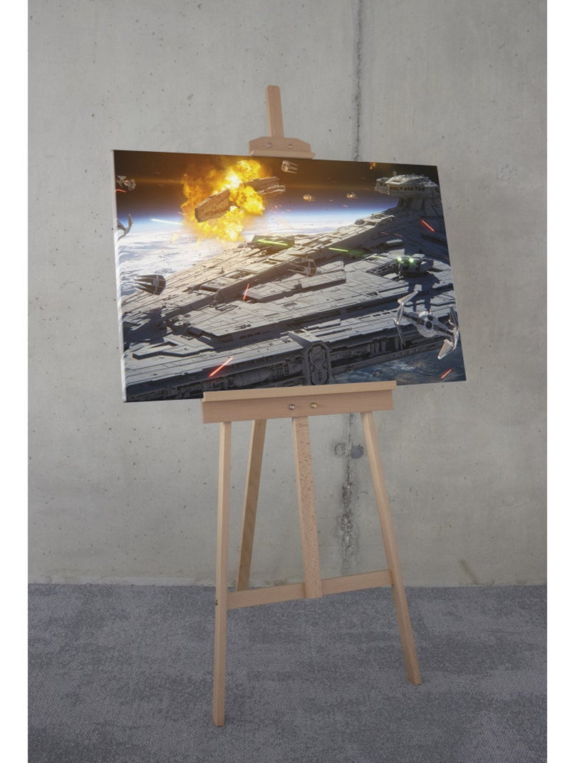 Tableau mural star wars the mandalorian space fight 60x90 cm Multicolore - Kiabi