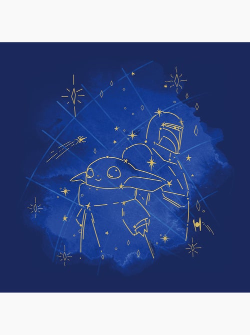 Tableau mural the mandalorian grogu constellation 40x40 cm - Kiabi