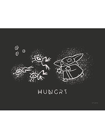 Tableau mural the mandalorian grogu snackin' 30x40 cm