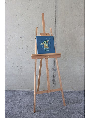 Tableau mural the mandalorian little grogu curious 30x30 cm