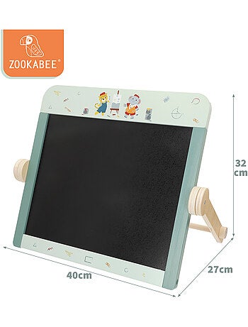Tableau noir double face en bois pour enfants avec accessoires WOOMAX