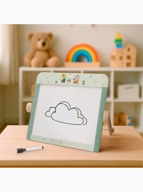 Tableau noir double face en bois pour enfants avec accessoires WOOMAX - Kiabi