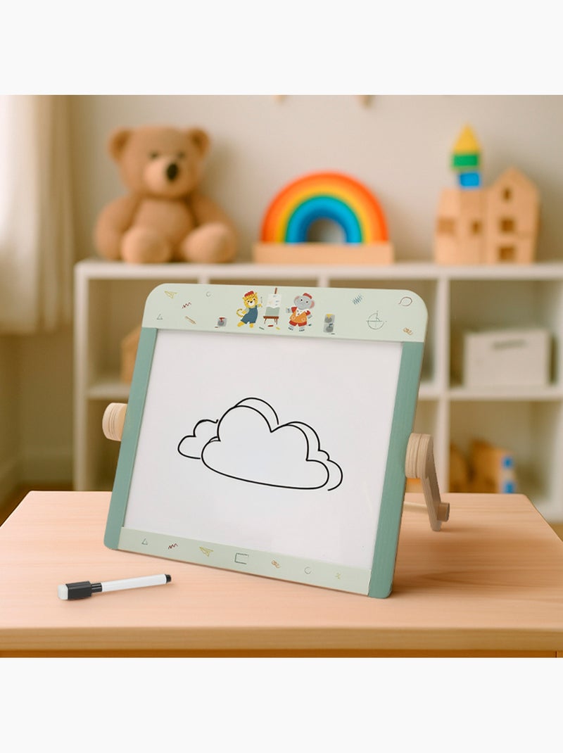 Tableau noir double face en bois pour enfants avec accessoires WOOMAX N/A - Kiabi
