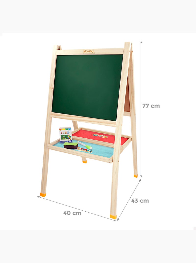 Tableau noir en bois woomax 2 en 1 40x43x77 cm N/A - Kiabi