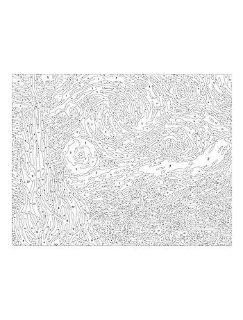 Tableau par numéros Nuit 50x40 cm