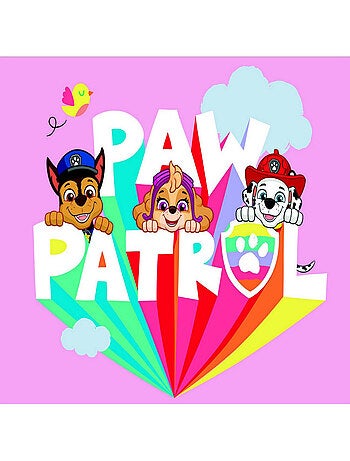 Tableau Pat'Patrouille Rose - Chase, Marcus et Stella - 46 cm x 61 cm