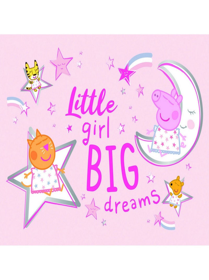 Tableau Peppa Pig Rose  -Little Girl Big Dreams - -Petite Fille Grands Rêves - 46 cm x 61 cm Rose - Kiabi