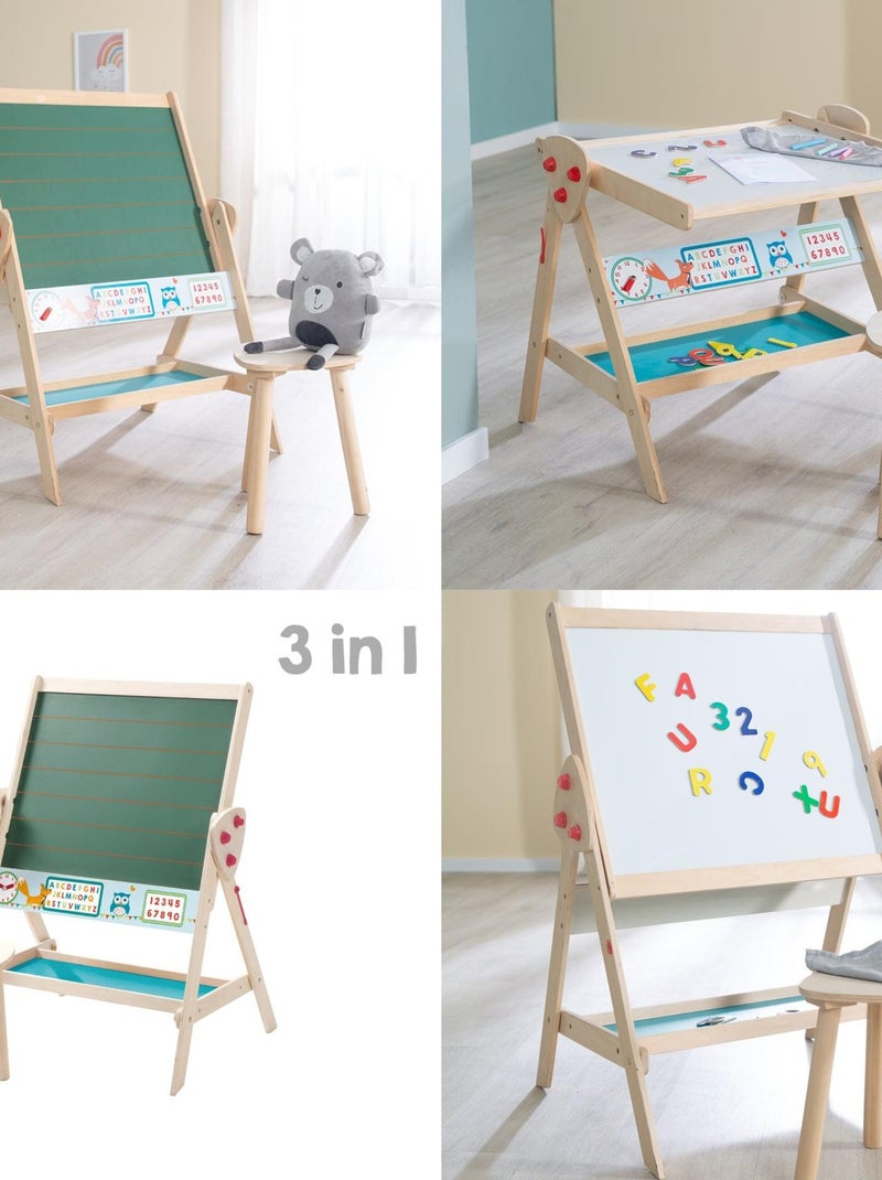Tableau pivotant double face avec tabouret 'Fuchs und Eule' ROBA N/A - Kiabi