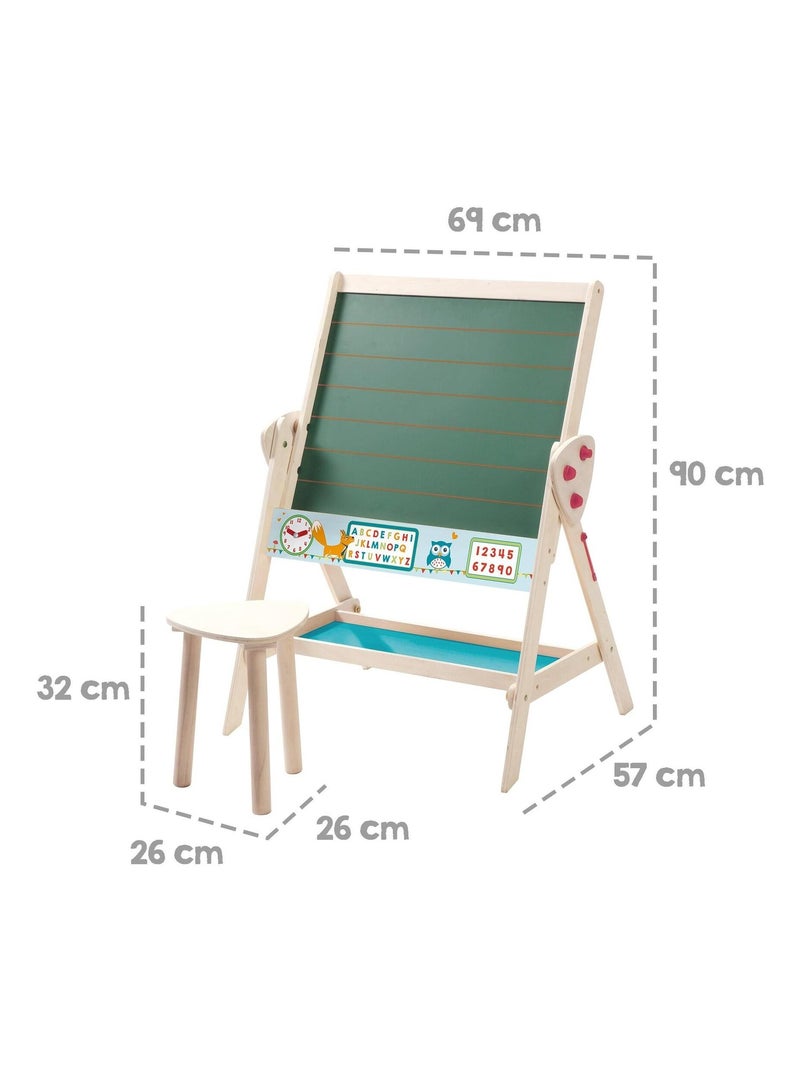 Tableau pivotant double face avec tabouret 'Fuchs und Eule' ROBA N/A - Kiabi