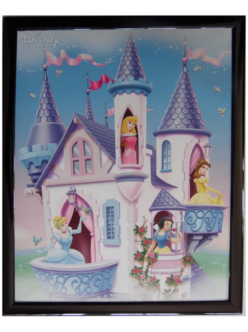 Tableau Princesse 20 x 25 cm Disney cadre enfant fille Multicolore - Kiabi