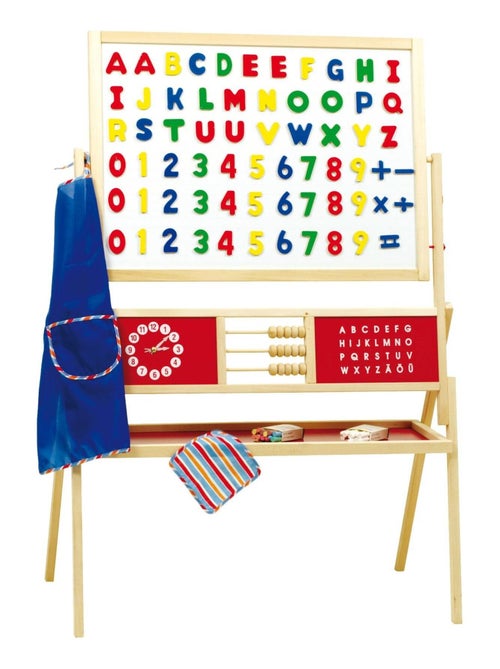 Tableau rotatif double face craie et magnétique avec boulier et accessoires ROBA - Kiabi Tableau rotatif double face craie et magnétique avec boulier et accessoires ROBA - Kiabi