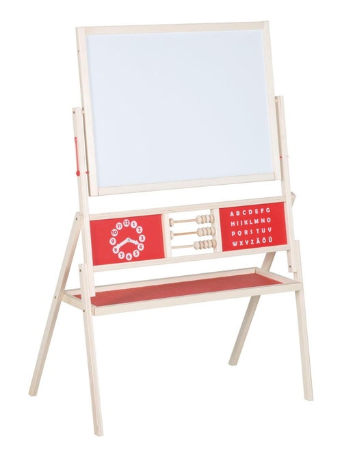 Tableau rotatif double face craie et magnétique avec boulier et accessoires ROBA - Kiabi Tableau rotatif double face craie et magnétique avec boulier et accessoires ROBA - Kiabi